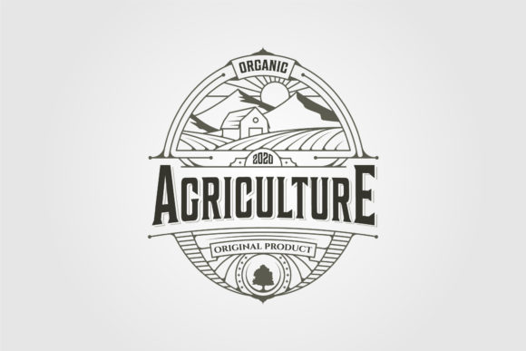Barn and Farm Logo Vintage Vector Design