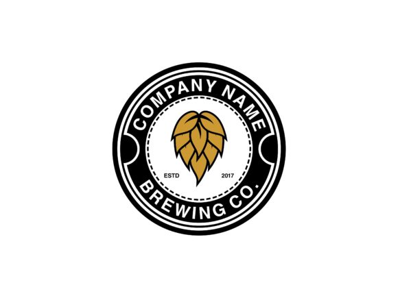 Brewery Hops Vintage Badge