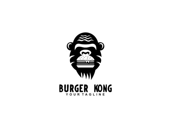 Burger Kong Abstract Vector Logo