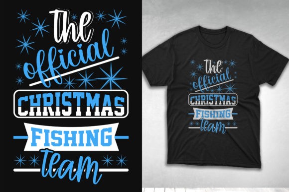 CHRISTMAS T-SHIRT DESIGN FISHING TEAM
