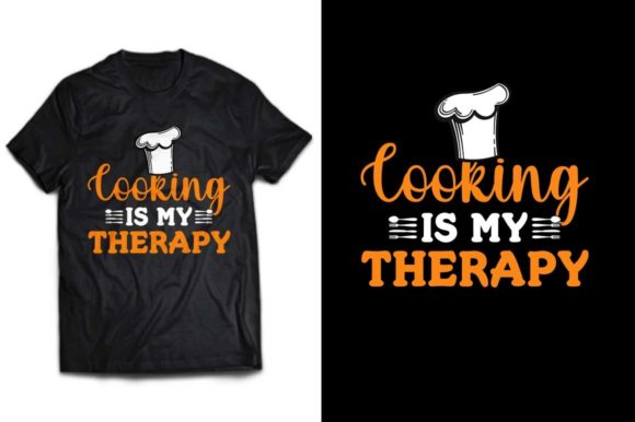 Cooking is My Therapy T-shirt Design