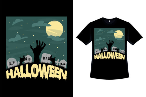 Graveyard T-shirt Design for Halloween