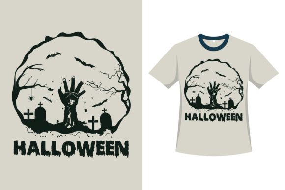 Halloween Silhouette Vintage T-shirt