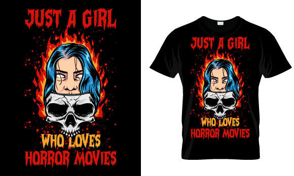 Halloween T Shirt Design, Just a Girl