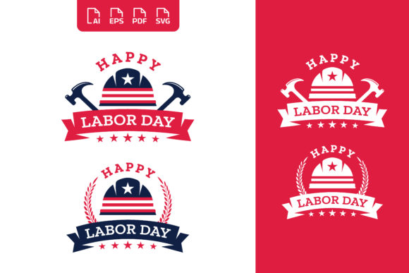 Happy Labor Day Logo Design