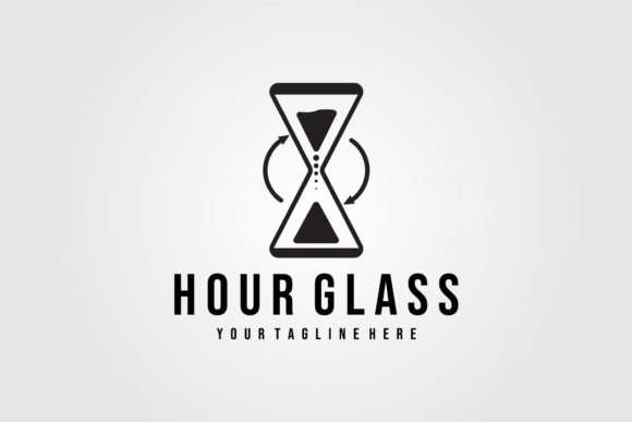 Hourglass Vintage Logo Vector Design