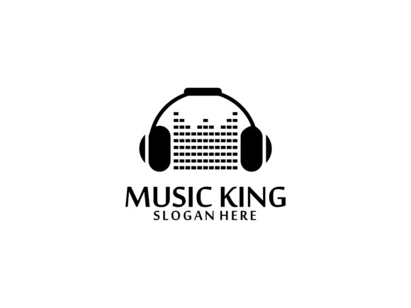 Music King Headphone Dj Vector Logo