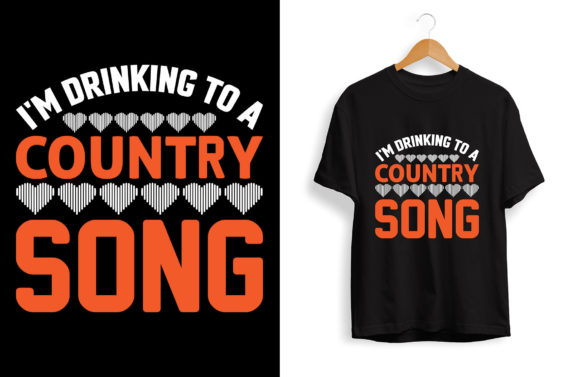 Music T-Shirt Design, I'm Drinking to a
