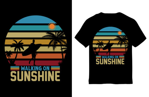 Summer T-shirt Design, Walking on