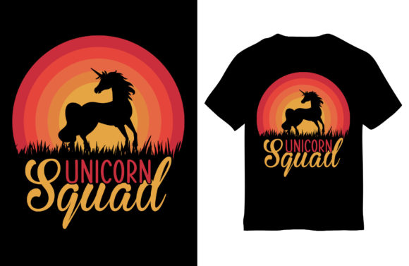 Unicorns T-Shirt Design, Unicorn Squad