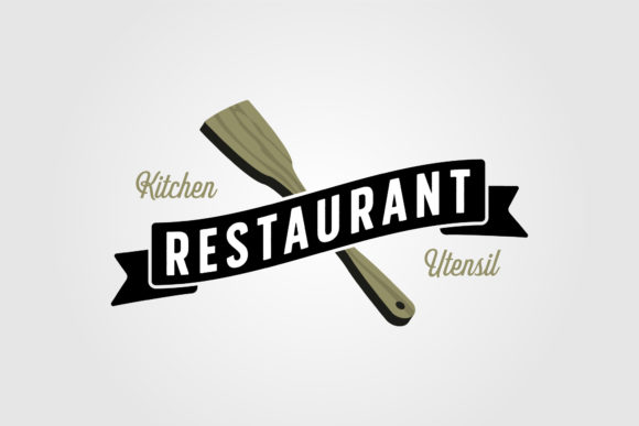 Vintage Restaurant and Spatula Logo